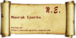 Mavrak Eperke névjegykártya